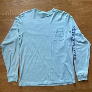 Vineyard vines light blue long sleeve shirt, size: men’s small